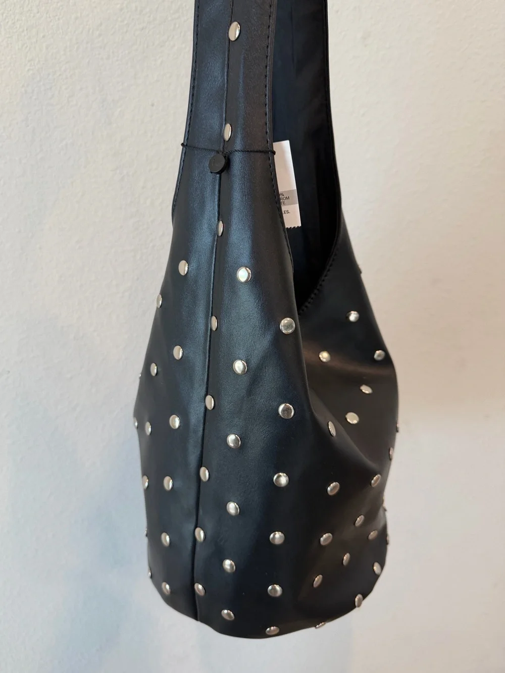 Black Studded Hobo Shoulder Bag- NWT